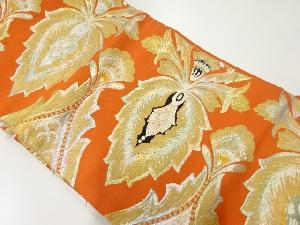 アンティーク　花更紗模様織出し名古屋帯（着用可）